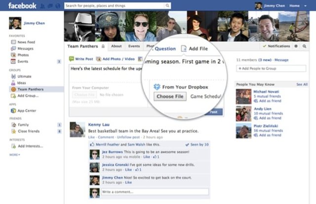 Dosya paylaşmaFacebook'taki mesaj kutusunun sağ üst köşesinde bulunan 'dosya ekle' butonu ile karşı tarafa dosya gönderebilirsiniz.