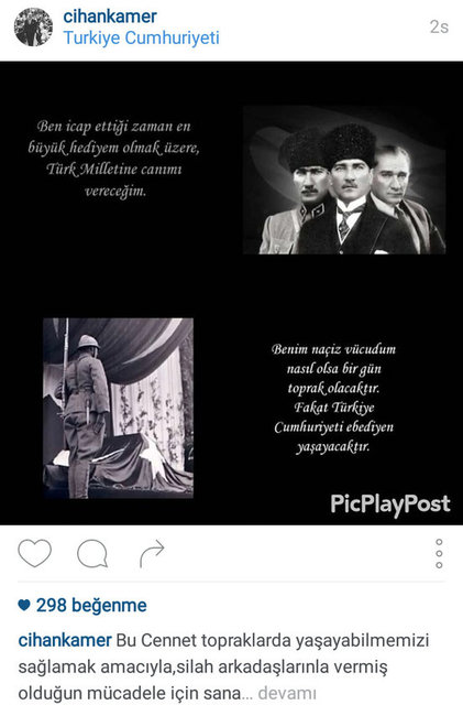 CİHAN KAMER'İN PAYLAŞTIĞI FOTOĞRAF