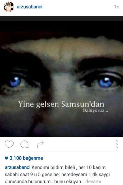 ARZU SABANCI'NIN PAYLAŞTIĞI FOTOĞRAF
