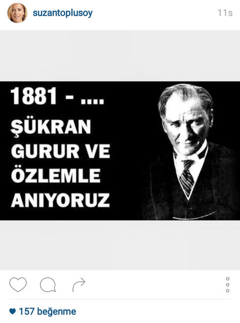 SUZAN TOPLUSOY'UN PAYLAŞTIĞI FOTOĞRAF