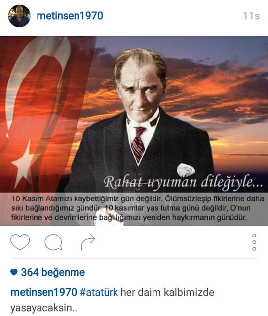 METİN ŞEN'İN PAYLAŞTIĞI FOTOĞRAF
