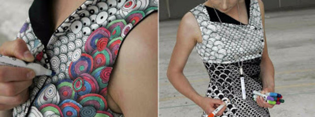 Rengarenk Elbise - Kendi elbisenizi kendiniz boyayın. Boyama kitabı gibi olduğunun farkındayız.