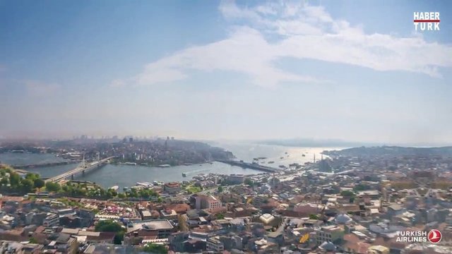 THY'nın yayınladığı videodan İstanbul'un muhteşem yüzü yeni tekniklerle sergilendi.