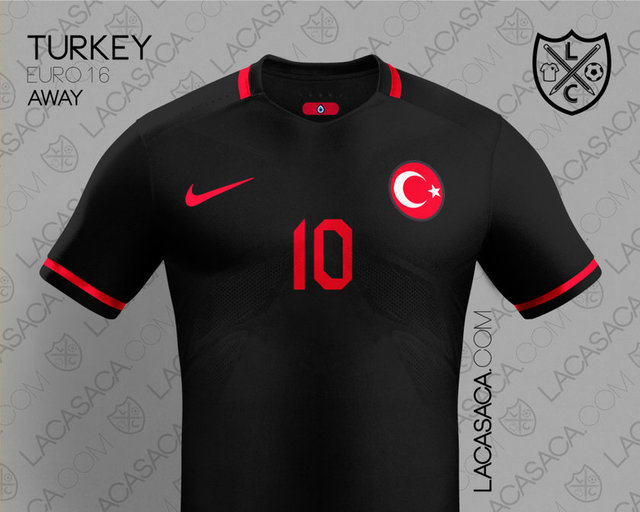 Bazı ülkelerin sponsorları formaları tanıtırken, A Milli Takımımız'ın forma sponsoru Nike yeni forma tasarımlarını açıklamadı. Ancak bazı yabancı sitelere Türkiye'nin formasıyla ilgili tasarımlar sızdı. Deplasman forması olarak siyah renkli bir tasarım dikkati çekti. 