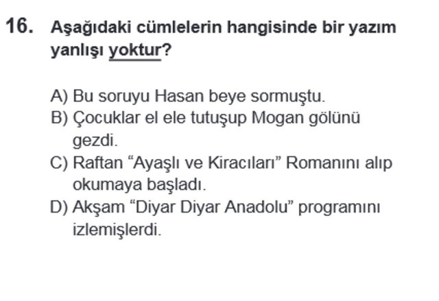 DOĞRU CEVAP: D