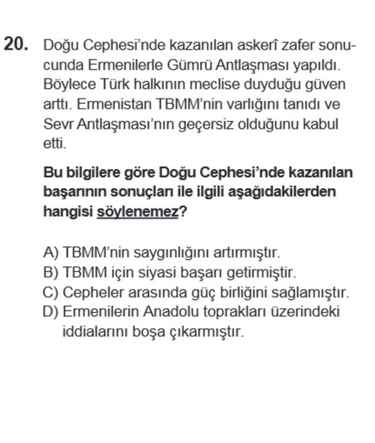 DOĞRU CEVAP: C