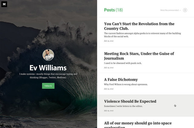 Medium, biraz daha kurumsal, sade ve yazı odaklı görselliği ile kendi işinde uzman kişilerin makaleleri bulunan bir servis olma yolunda ilerliyor. 