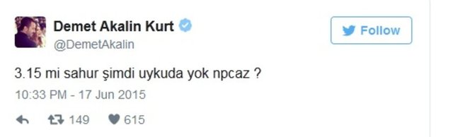 Akalın'ın cümlesindeki, soru ekleri ve dahi anlamındaki '-de' ayrı olmalıydı...