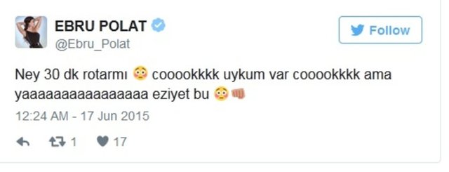 Cümlenin doğrusu, ' Ne! 30 dk rötar mı?' olacaktı...