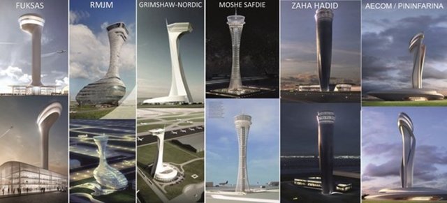 Yarışmada Zaha Hadid, Moshe Safdie, Grimsaw-Nordic, Massimiliano Fuksas, Pininfarina-Aekom, RMJM Architects gibi tasarım dünyasının önemli isimleri hazırladıkları projelerle katıldı. İşte 95 metre yükseklikte ve 5 bin metre kare inşaat alanına yapılması planlanan kule için yarışan tasarımlar...