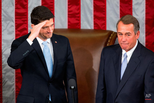 29 Ekim 2015 John Boehner'in verdiği poz. 