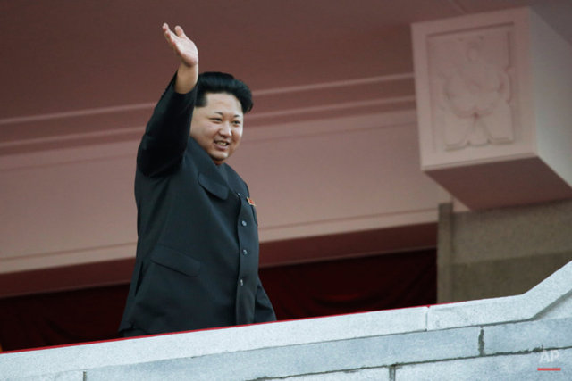 10 Ekim 2015 Pyongyang Kuzey Kore Kuzey Kore lideri Kim Jong Un iktidarda olan partisinin 70. yıl dönümünü kutluyor. 