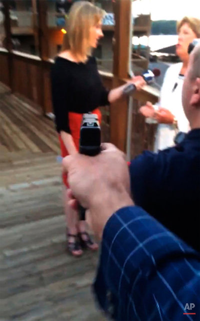 26 Ağustos 2015 Röportaj sırasında vurulan Alison Parker'ın son karesi... 