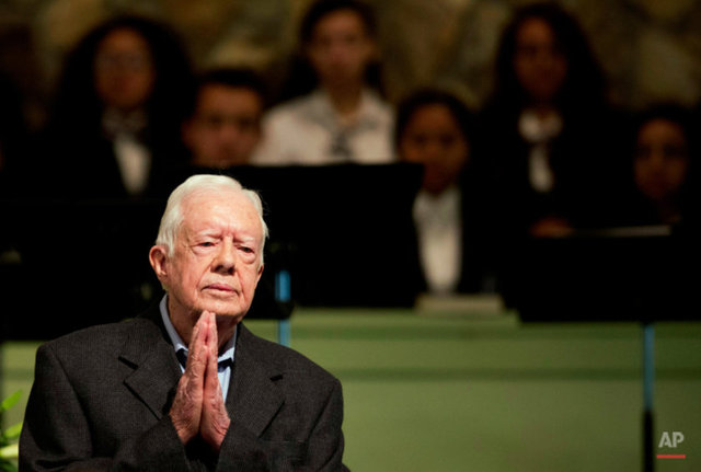 23 Ağustos 2015 90 aşındaki eski Cumhurbaşkanı Jimmy Carter. 