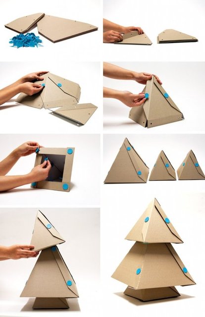 Mukavvadan oluşturabileceğiniz çam ağacı