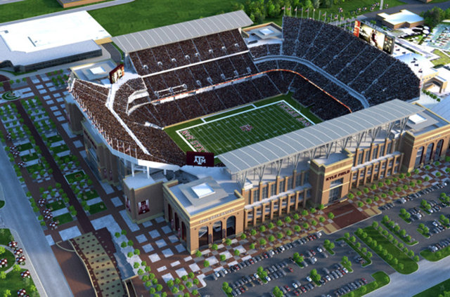 Amerika'da bulunan 102.000 seyirci kapasiteli Kyle Field Stadyumu