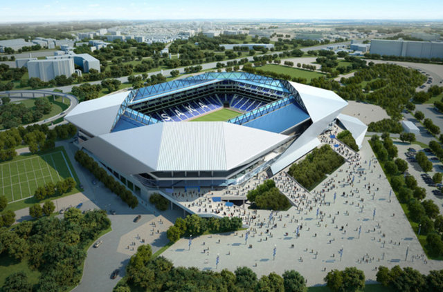 Japonya'daki 40.000 kişilik Suita City Football Stadyumu