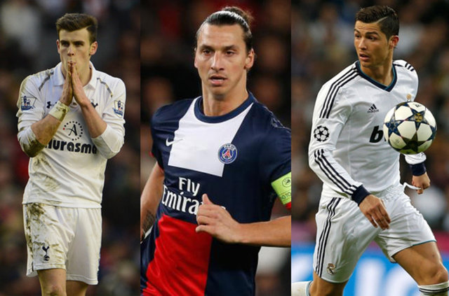 Forvet: Bale (Real Madrid), İbrahimovic (Paris Saint Germain), Cristiano Ronaldo (Real Madrid)
