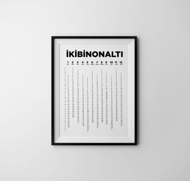 Paper Print etc. Takvim  zet.com 59 TL