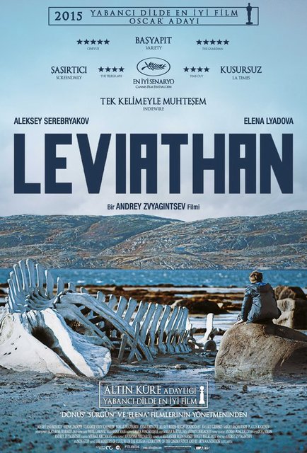   28-Leviathan (2014): "Dönüş", "Sürgün" ve "Elena" ile tanınan Andrey Zvyagintsev'in en politik filmi Cannes'dan 'En İyi Senaryo' ödülüyle dönmüştü. Siyasi arka plan günümüz Türkiye'sine paralel bir rant eleştirisini beraberinde getiriyor. -   -   -  