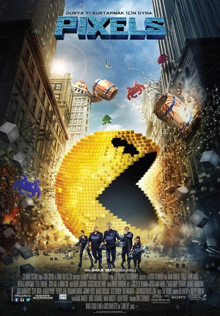   - 17-Pixels (2015): Atari kültürü güzellemesi, 'uzaylı istilası demosu' niyetine sunuluyor. "Oyunbozan Ralph"in çekildiği dönemde "Pixels" heyecan verici bir live-action animasyon film örneği. -  