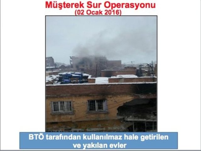 Yollara el yapımı patlayıcılar döşeyen teröristler evleri ise mevzi olarak kullanıyor.  -  