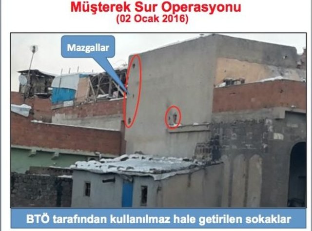 Evleri yakan, sokaklara barikatlar kuran, hendekler kazan terör örgütü üyeleri, okulları ateşe veriyor. -  