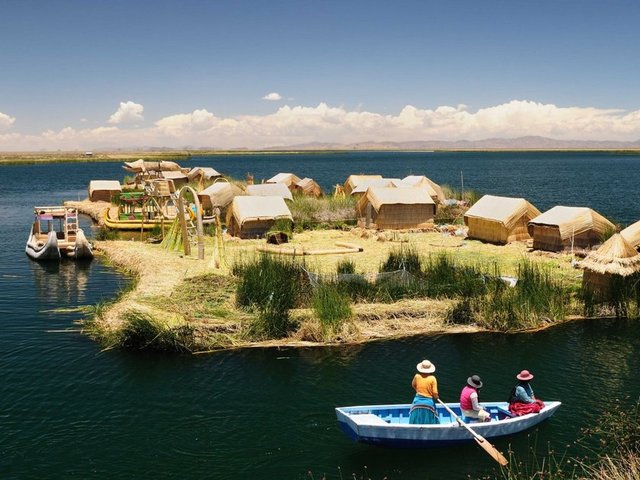 Güney Amerika Titicaca gölü  -  