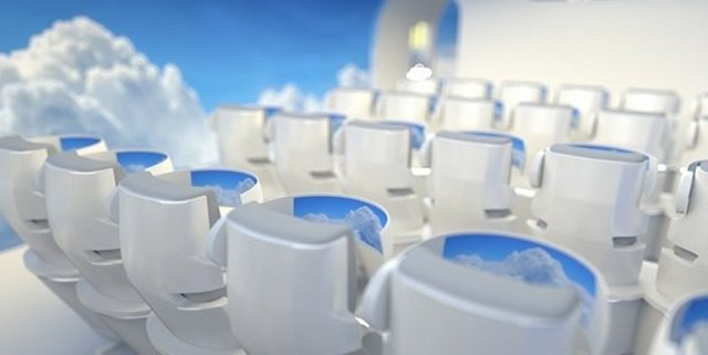 Penceresi olmayan uçakta yolcular bunun yerine, kabini neredeyse tamamen saran LCD ekranlarla manzaranın keyfi çıkarılabilecek ya da 3 boyutlu filmler izleyebilecek. -  