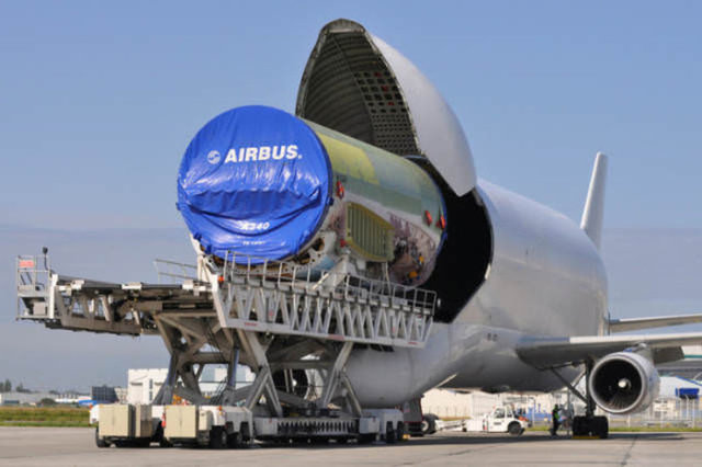 Şu anda 5 adet Beluga, Airbus'ın uçak parçalarını taşımak için kullanılıyor.