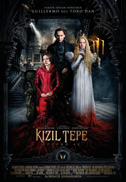 17-Kızıl Tepe (Crimson Peak) (2015): Guillermo Del Toro'nun "Şeytanın Belkemiği"ne alternatif oluşturan gösterişli perili ev filmi, görselliğiyle mest etti. Ama bunun arkasını dolduramadı, adeta göz boyamakla kaldı. -   -   -  