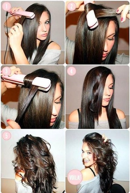 İnce bir tablası olan düzleştiriniz varsa kıvırcık yapmanız daha kolay ve maşaya ihtiyacınız yok.