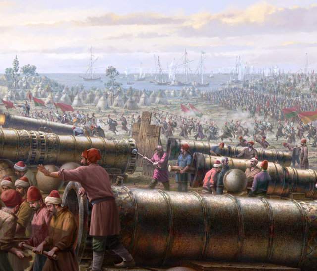 2 NisanBizanslılar Haliç'e zincir gererek girişi kapattılar.