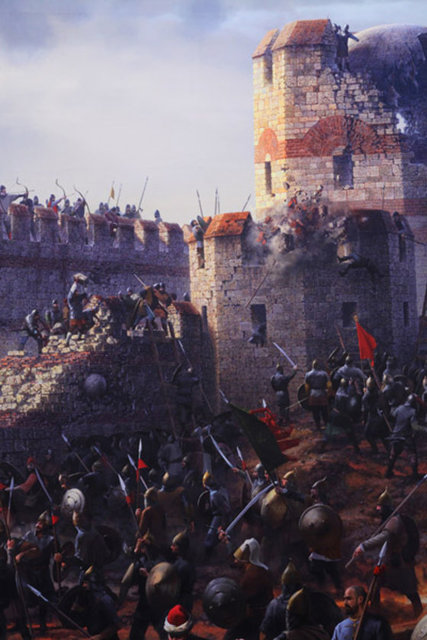 26 MayısMacar elçisi Osmanlı ordugâhına gelerek, kuşatma kaldırılmadığı taktirde çok büyük bir Haçlı ordusunun harekete geçeceği tehdidinde bulundu. Ancak bu tehditlere aldırış etmeyen Sultan II. Mehmed son bir umumi hücum için ordusunu hazırlamaya başladı. Padişah ordunun maneviyatını yükseltmek içim oruç tutulmasını ve şenlikler yapılmasını emretti.