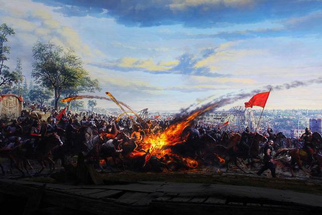 24-28 NisanMüdafilerin hazırlıklarından haberdar olan padişah Osmanlı gemilerini korumak için top ve asker gönderdi. Surlar top ateşiyle dövülmeye devam etti.