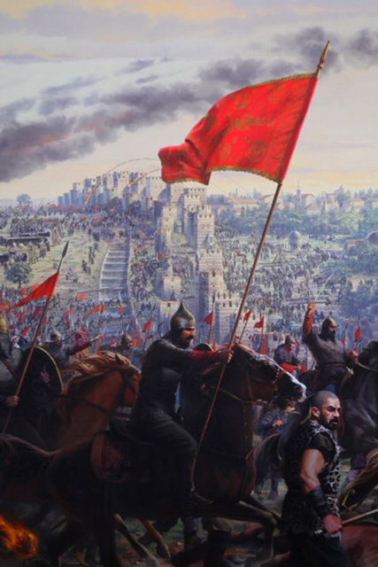 17 MayısOsmanlı donanmasından 5 gemi Haliç'in girişindeki gemilere hücum etti. Fakat geri çekilmek zorunda kaldılar. Bu arada surlara karşı topçu ateşi hızını kesmeden devam ediyordu.