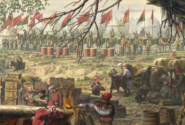 5 NisanSultan II. Mehmed, Maltepe'de otağını kurup, ordusunu konuşlandırmaya başladı. Bizans ise savunma hazırlıklarını çoktan tamamlamıştı.