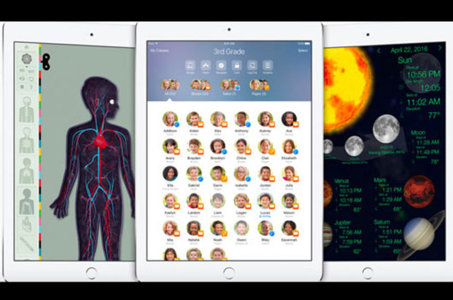 iOS 9.3 güncellemesiyle kullanıcıların, iPad'in eğitim uygulamasına çoklu giriş imkanı olucak.