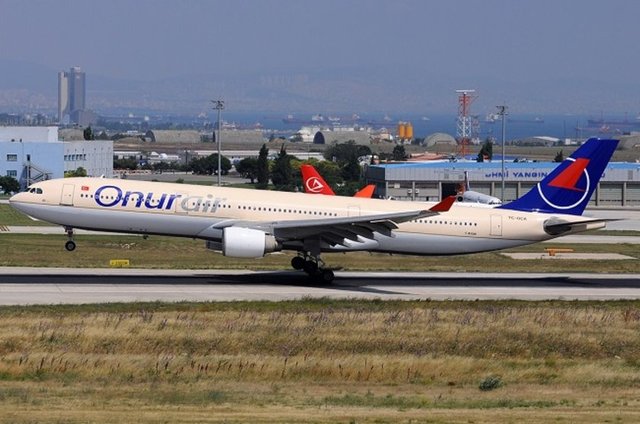 İşletmenin adı: ONUR AIR TAŞIMACILIK A.Ş.Uçak tipi: A330Miktarı : 10
