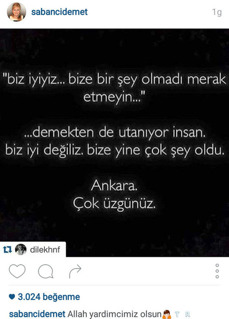 DEMET SABANCI ÇETİNDOĞAN'IN INSTAGRAMDAN PAYLAŞTIĞI FOTOĞRAF