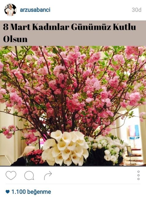 ARZU SABANCI'NIN KADINLAR GÜNÜ İLE İLGİLİ PAYLAŞIMI