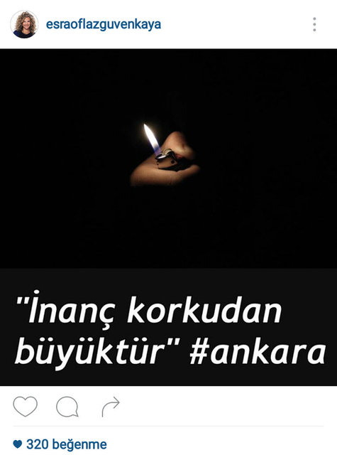ESRA OFLAZ GÜVENKAYA'NIN SOSYAL MEDYADAN PAYLAŞTIĞI FOTOĞRAF