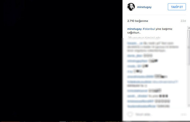 MİNE TUGAY#istanbul yine başımız sağolsun..