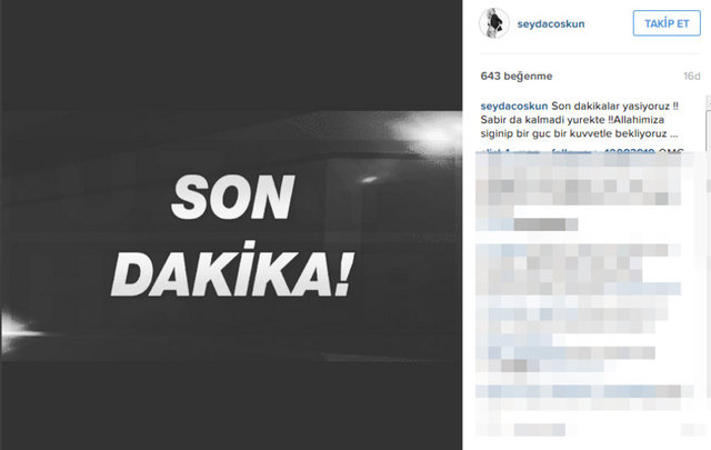 ŞEYDA COŞKUN Son dakikalar yaşıyoruz !! Sabır da kalmadı yürekte !!Allahımıza sığınıp bir güç bir kuvvetle bekliyoruz ...