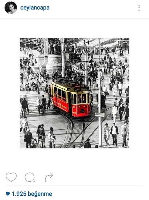 CEYLAN ÇAPA'NIN SOSYAL MEDYADAN PAYLAŞTIĞI FOTOĞRAF