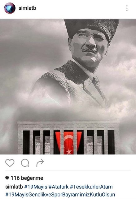 SİMLA BEYAZIT'IN SOSYAL MEDYADAN PAYLAŞTIĞI FOTOĞRAF