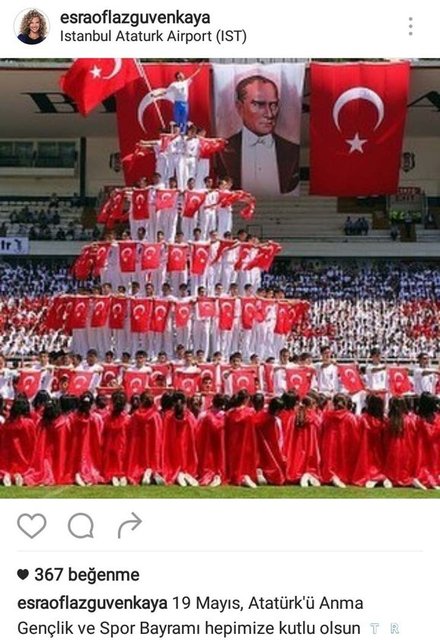 ESRA OFLAZ GÜVENKAYA'NIN SOSYAL MEDYADAN PAYLAŞTIĞI FOTOĞRAF