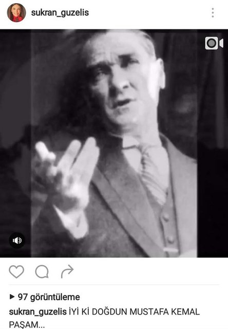 ŞÜKRAN GÜZELİŞ'İN SOSYAL MEDYADAN PAYLAŞTIĞI FOTOĞRAF