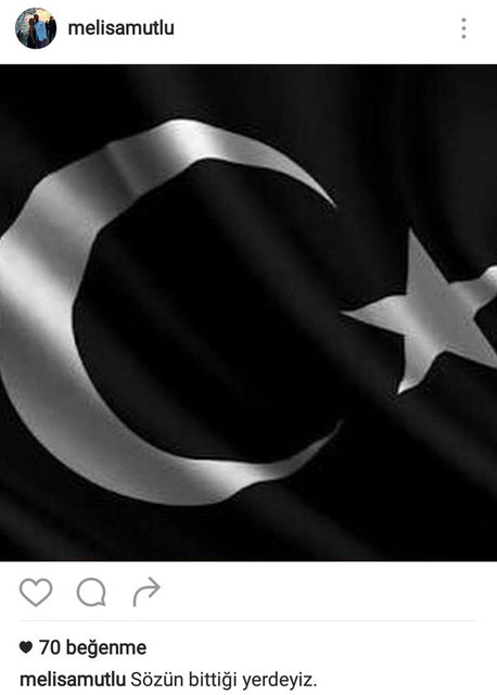 MELİSA MUTLU'NUN SOSYAL MEDYADAN PAYLAŞTIĞI FOTOĞRAF