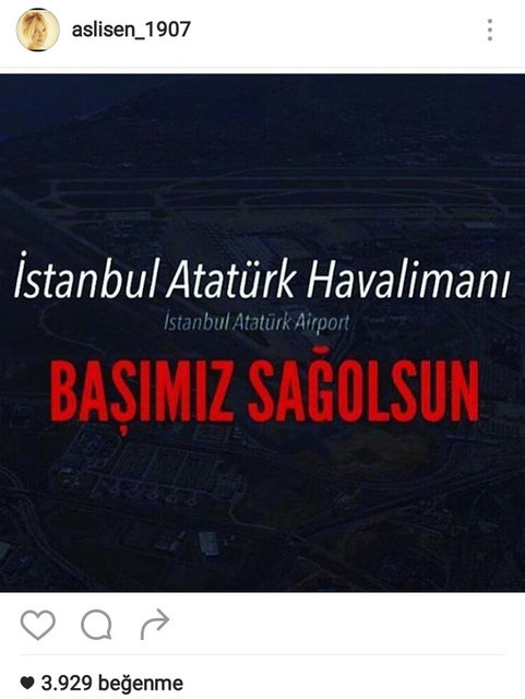ASLI ŞEN'İN SOSYAL MEDYADAN PAYLAŞTIĞI FOTOĞRAF